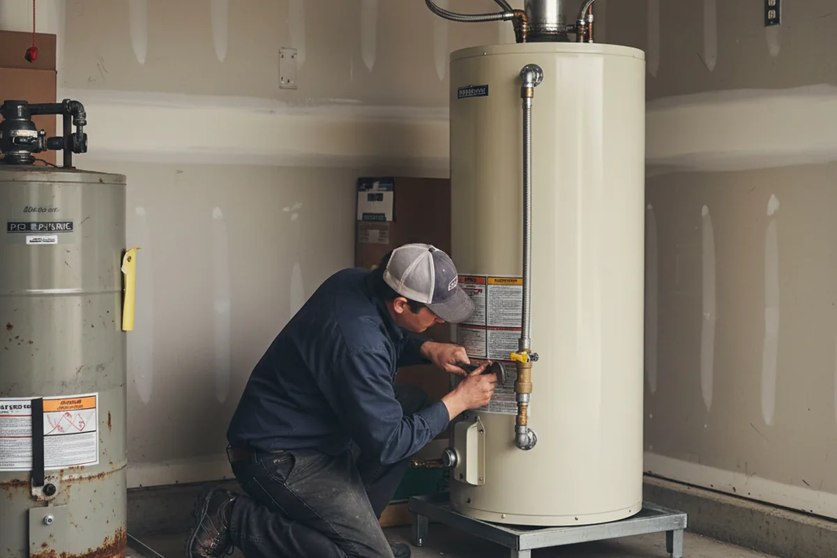 Water heater and shutoff valve replacement in Somersville